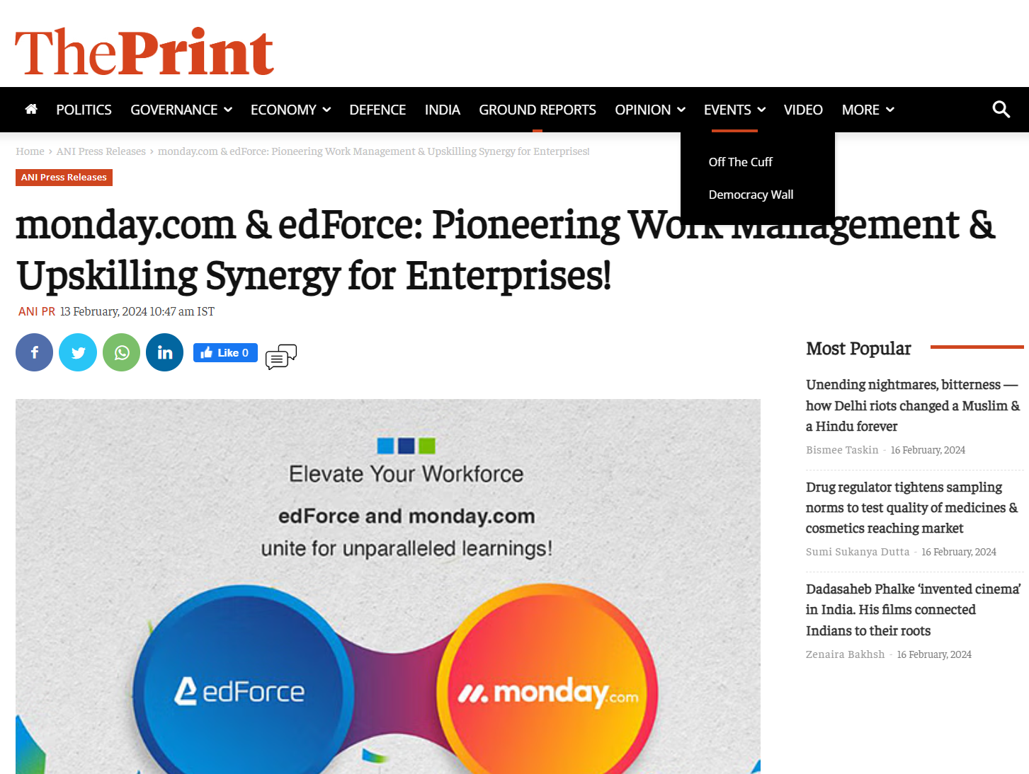 monday.com & edForce Pioneering Work Management & Upskilling Synergy for Enterprises
