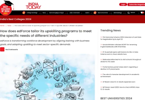 edForce tailor its upskilling programs to meet the specific needs of different industries