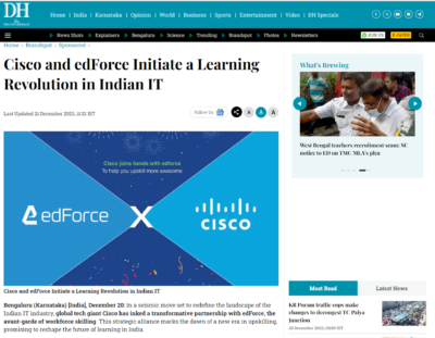 Cisco and edForce Initiate a Learning Revolution in Indian