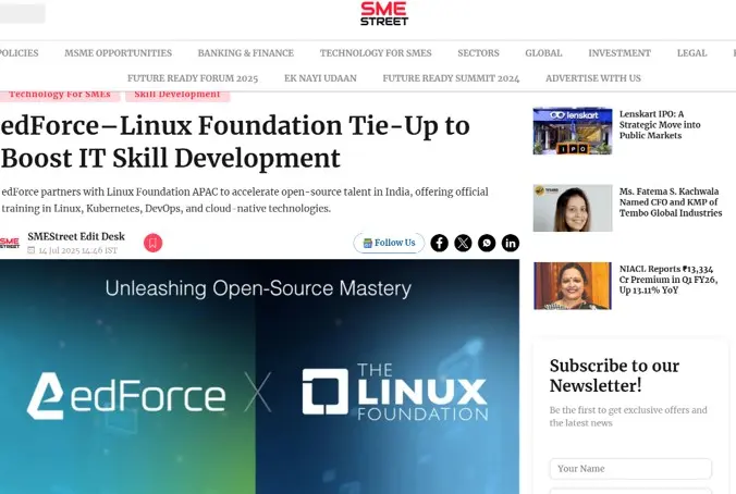 edForce–Linux Foundation Tie-Up to Boost IT Skill Development