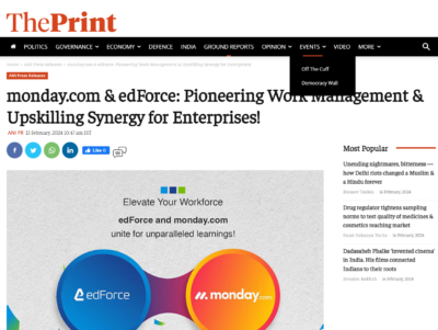 monday.com & edForce