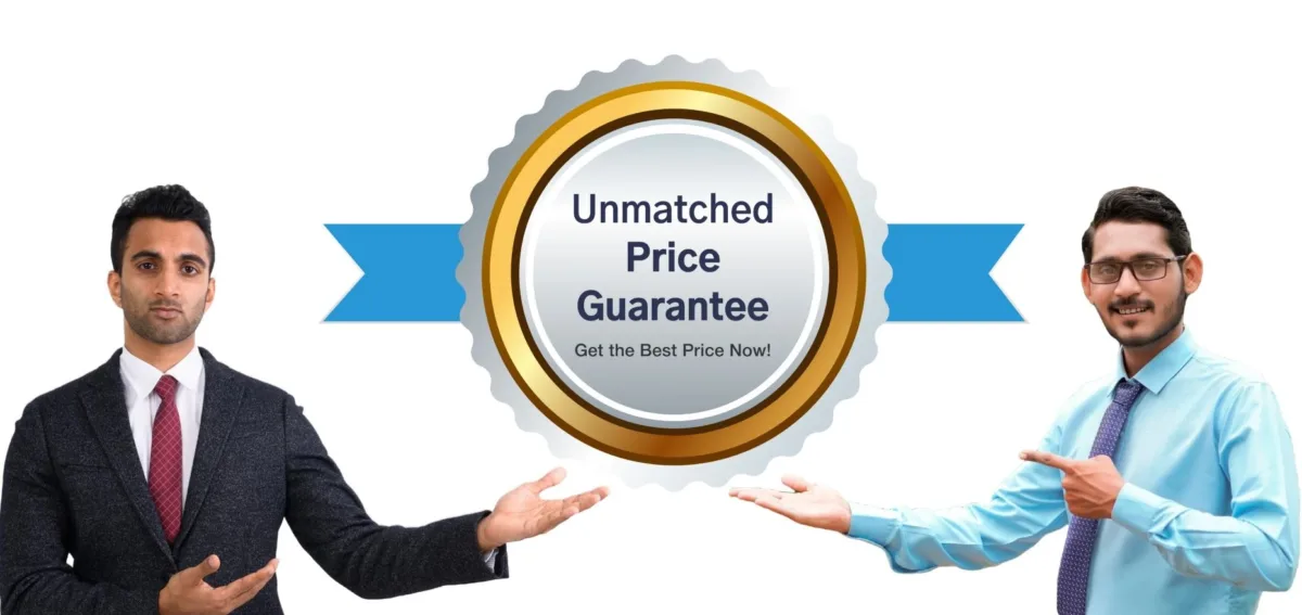 Businessmen presenting edForce price badge