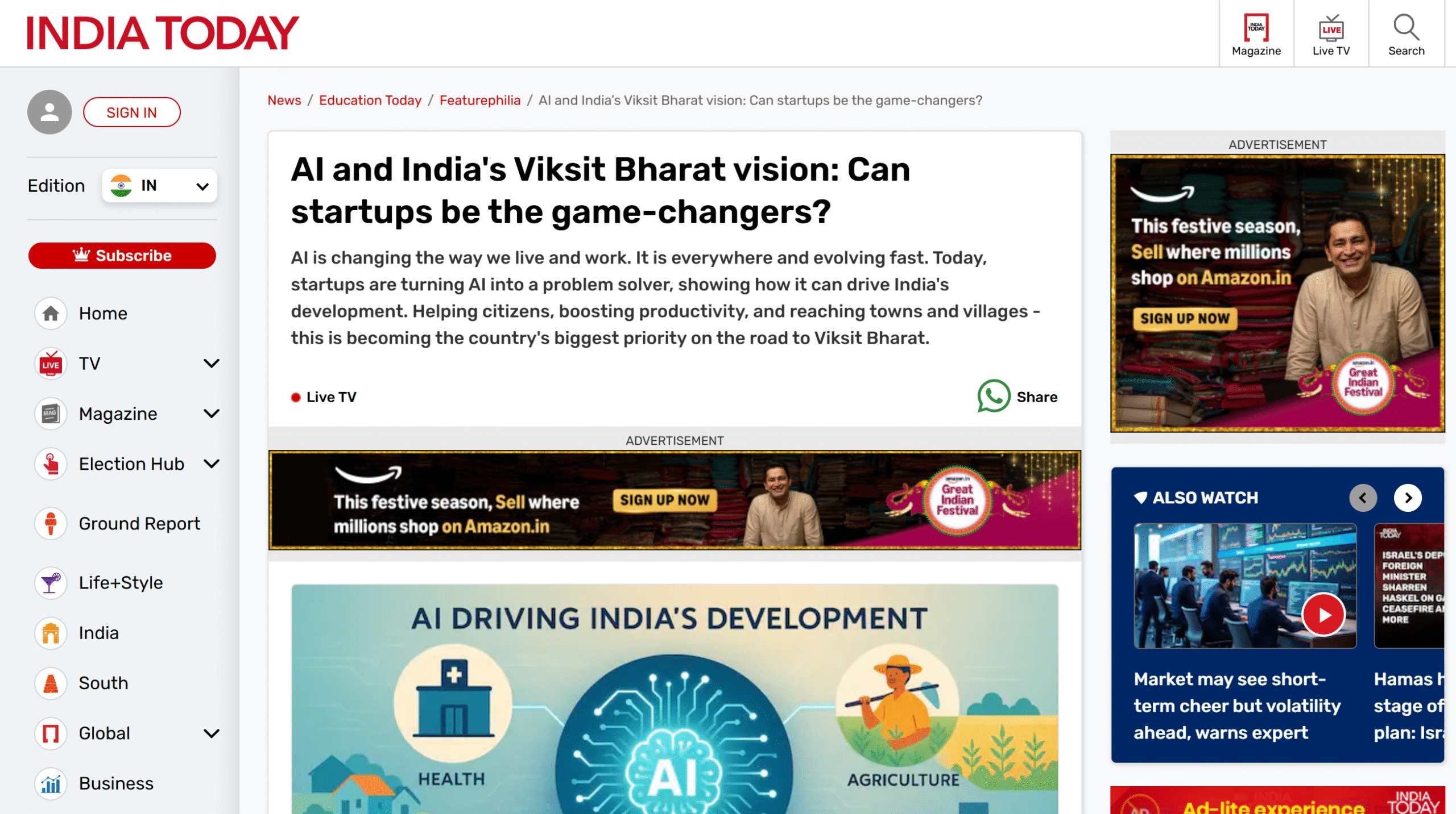 AI and India's Viksit Bharat vision: Can startups be the game-changers?