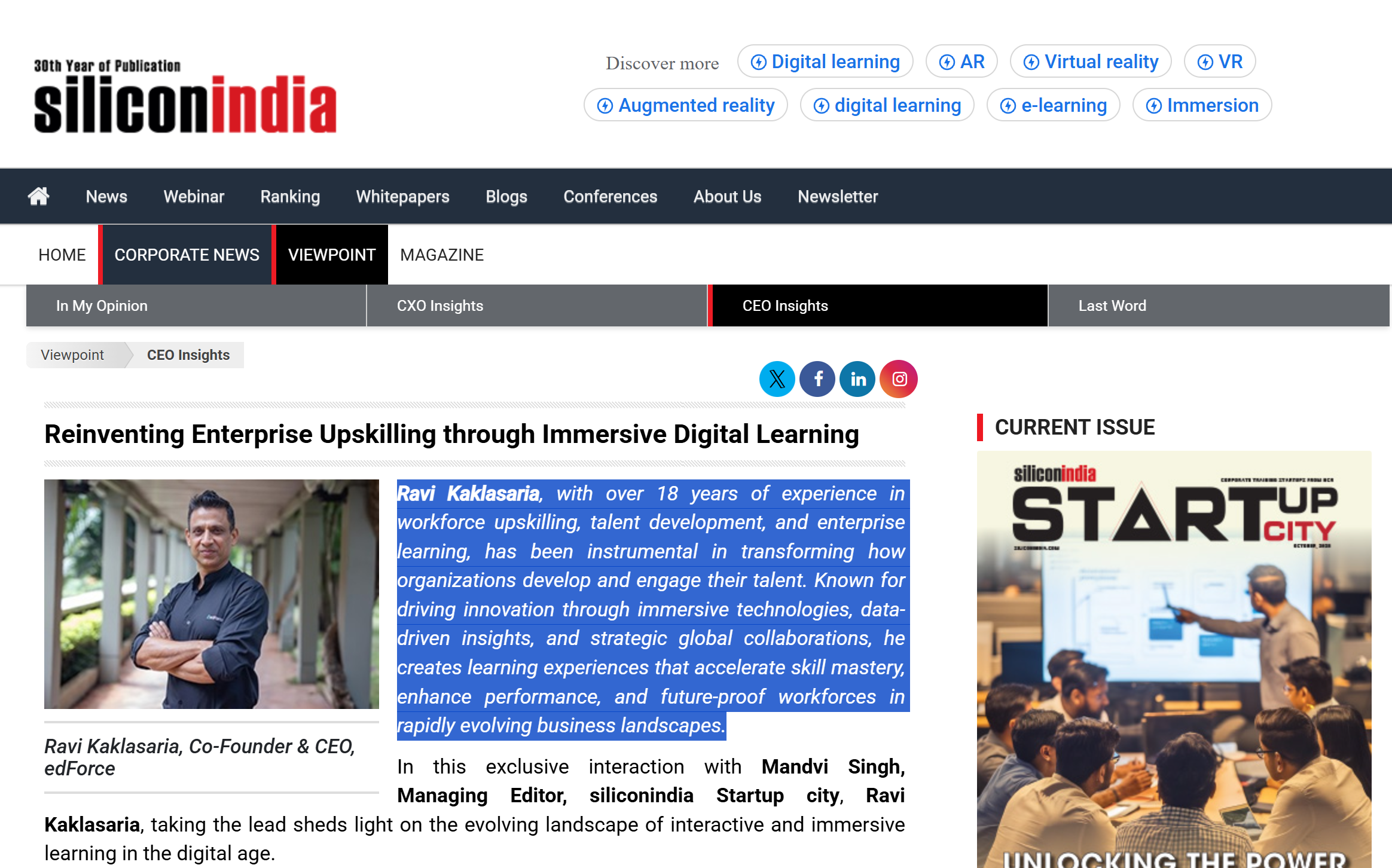 Reinventing Enterprise Upskilling through Immersive Digital Learning