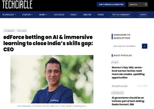 edForce betting on AI & immersive learning to close India’s skills gap: CEO