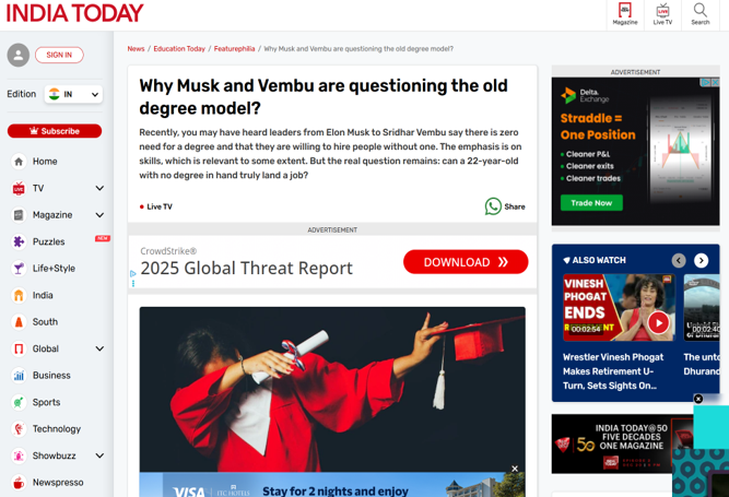 Why Musk and Vembu are questioning the old degree model?