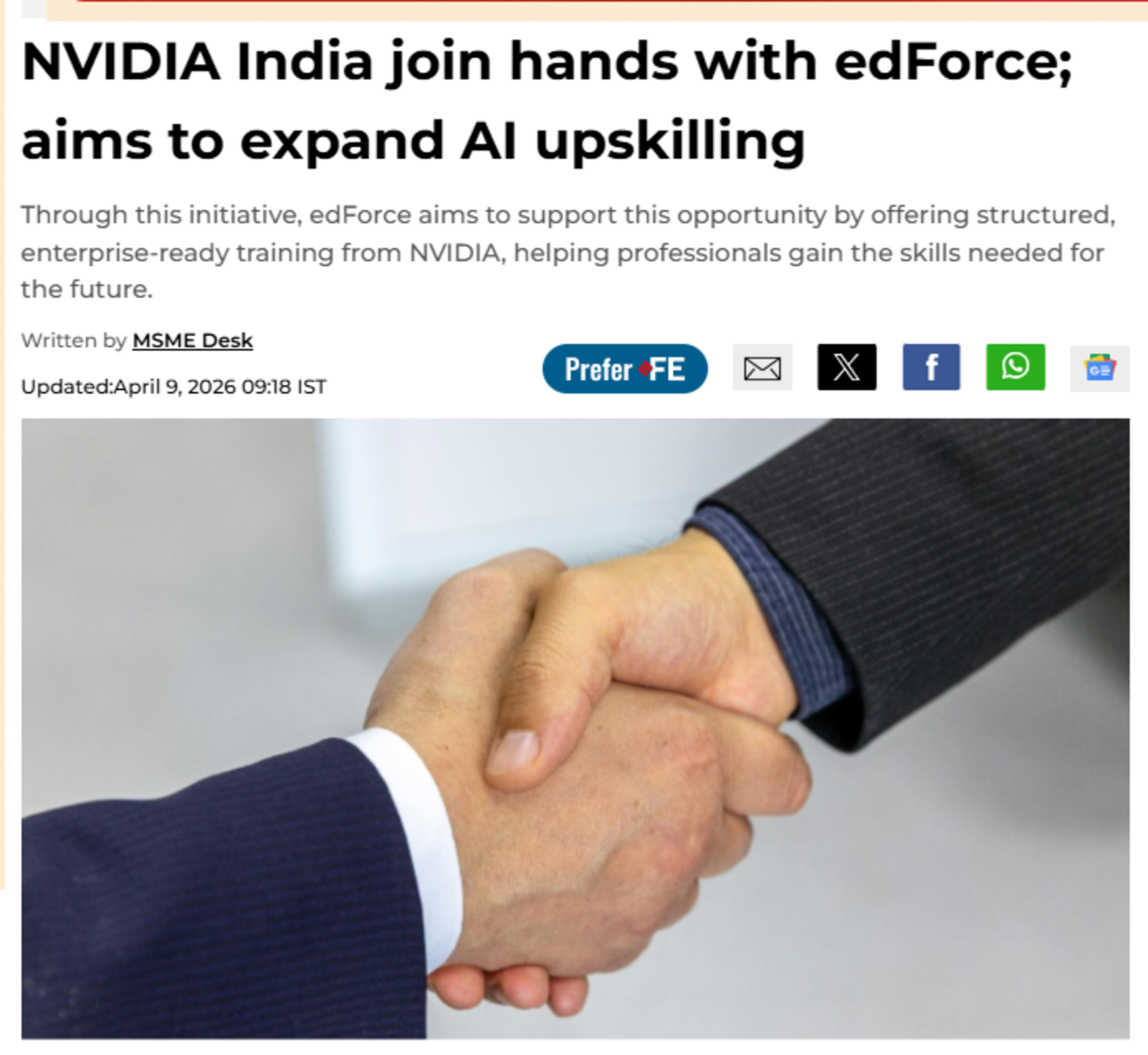 NVIDIA India join hands with edForce; aims to expand AI upskilling