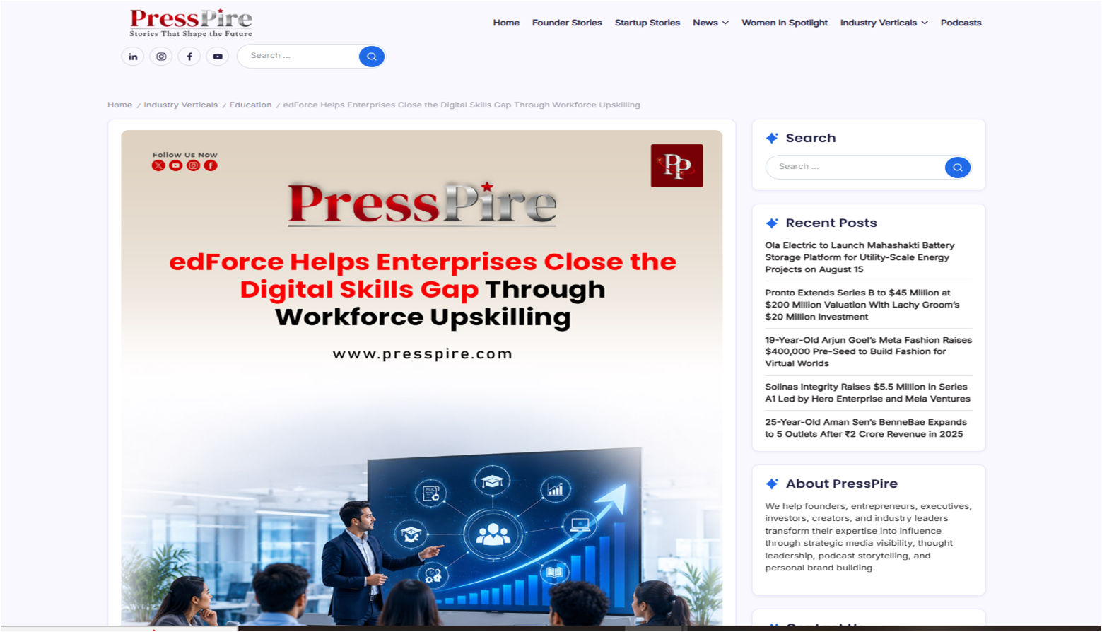 edForce Helps Enterprises Close The Digital Skills Gap Through Workforce Upskilling